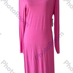 Women's Ruched Midi Dress, Time and Tru, L, Strawbery Patch, NWT